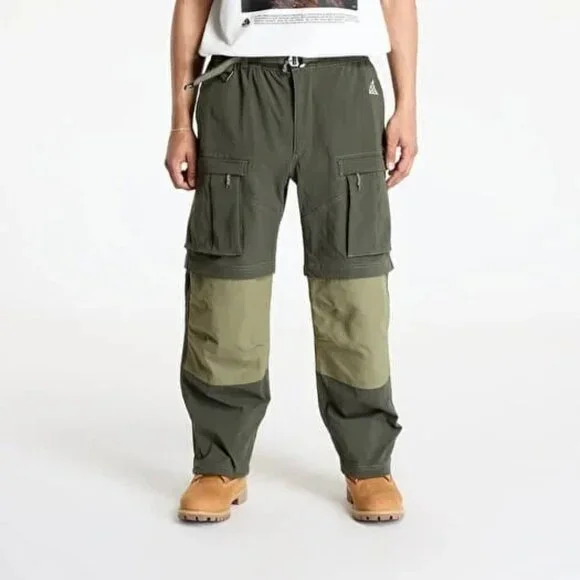 Nike ACG Smith Summit Convertible Cargo Pants SZ Small TALL Men Olive FN0428-355